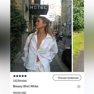 DJERF AVENUE BREEZY WHITE SHIRT